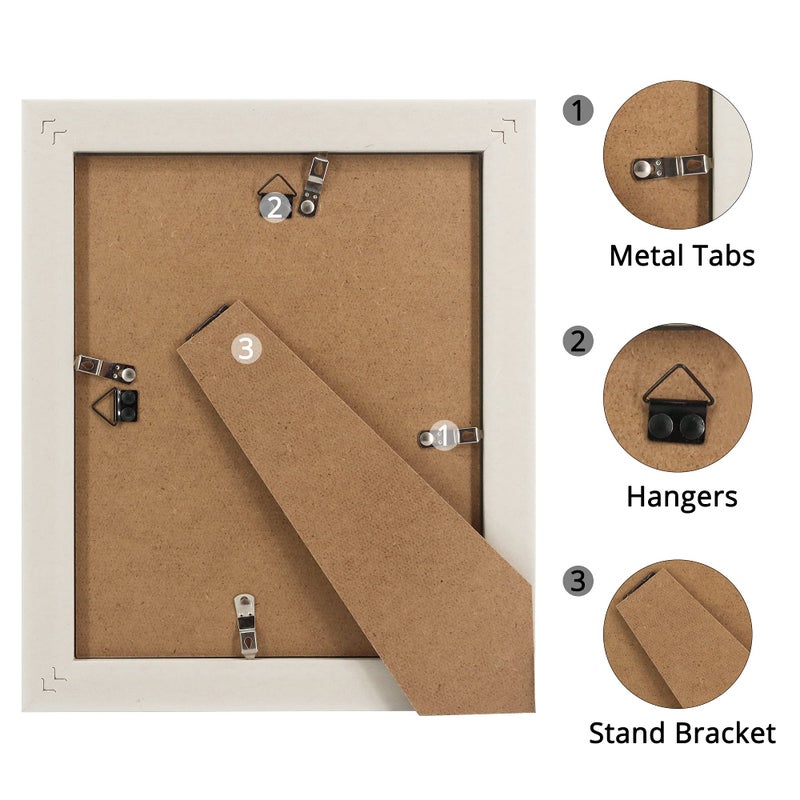 GraduationMall 8x10 Picture Frames, Real Glass, Display Photos for Wall or Tabletop, White with Gold Beads, 2-Pack - Image 5